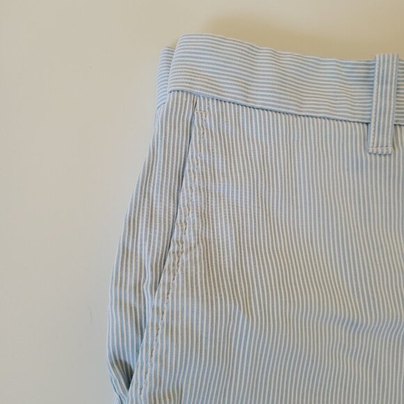 Southern Tide Shorts, Men's 38W, Light Blue & White Stripe, Flat‎ Front - Picture 11 of 11